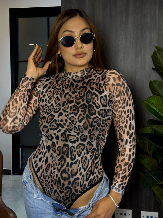 Body mesh animal print.