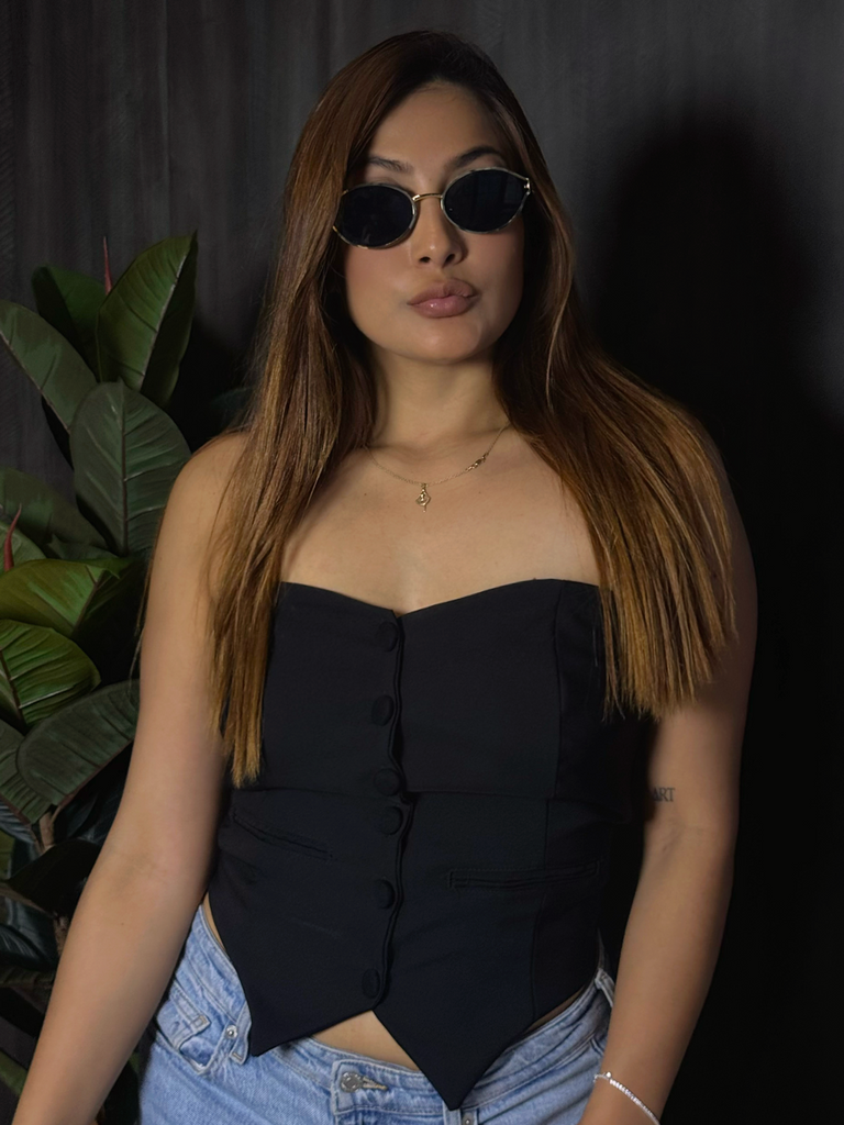 Chaleco Negro Strapless