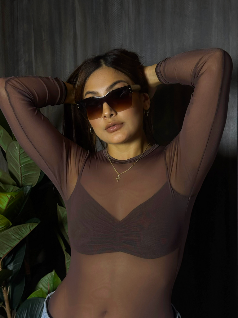 Body mesh transparencia cafe